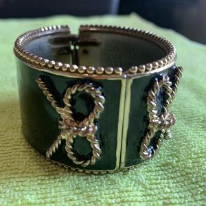 Black enamel cuff